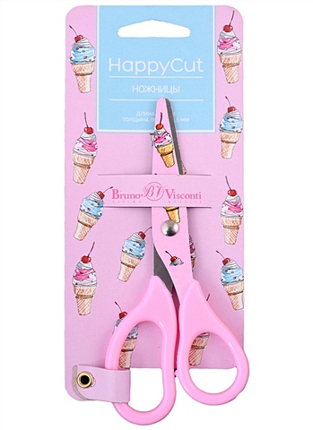 Ножницы 137 мм детские HappyCut сладости, блистер челси и сладости в ассортименте