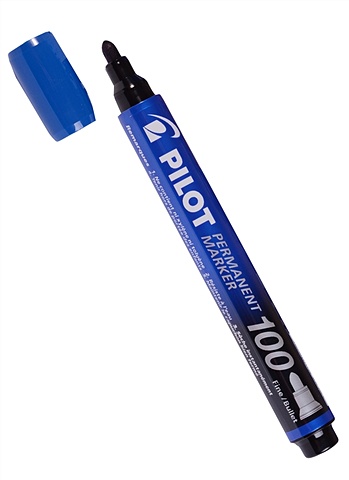 Маркер перманентный синий, 1 мм, круглый SCA-100 (L)