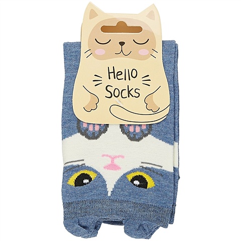 Носки «Hello Socks. Котики с ушками», 36–39 размер носки hello socks котики с ушками 36 39 текстиль