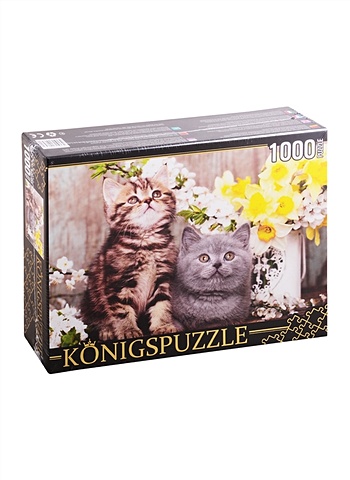 Пазл Котята в весенних цветах, 1000 элементов пазл 1000 элементов котята в пряже