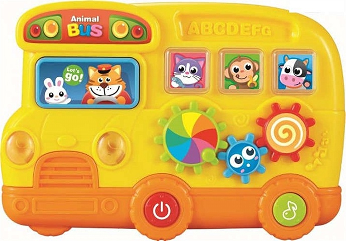 Игрушка, Автобус со зверятами (свет, звук) батарейки не входят в комплект музыкальная игрушка для малышей гитара сенсорная красная
