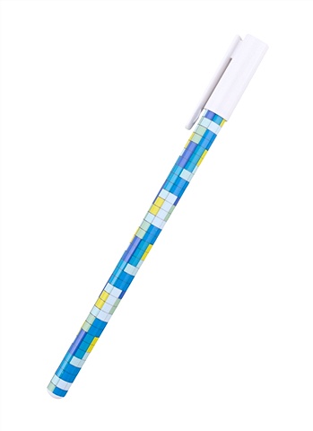 Ручка шариковая синяя Cubes 0,7мм, ассорти, Hatber ручка шариковая синяя logic 0 7 мм hatber