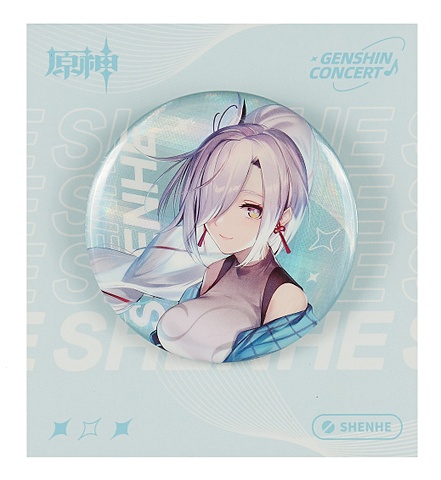 Значок Genshin 2022 Online Concert Shenhe (GEN734) подвеска на рюкзак genshin impact online concert acrylic strap kaedehara kazuha