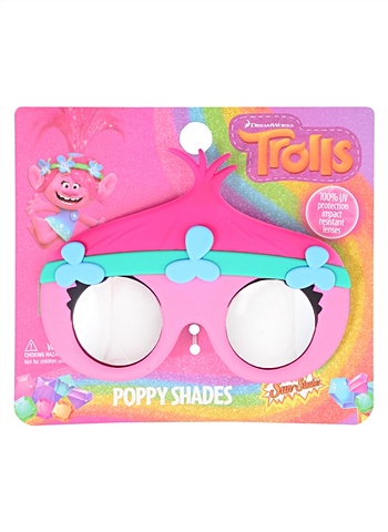 Детские солнцезащитные очки Тролли. Розочка принцессы очки 3d