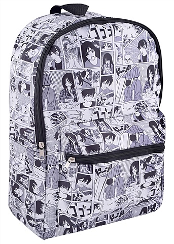 Рюкзак Аниме. Страничка манги (ч/б) комплект из трех предметов школьный ранец с принтом pop дорожная сумка вместительный рюкзак на молнии