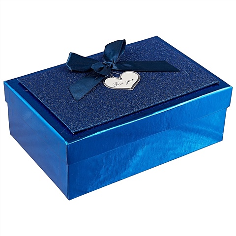 цена Подарочная коробка «Металлик синий», 14.5 х 21.5 см