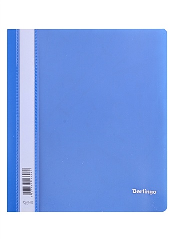 Папка-скоросшиватель А5 пластик, синяя, Berlingo