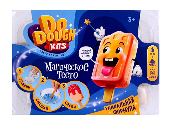 Игрушки для творчества детей старше трех лет: сухое тесто для лепки, с маркировкой «DO DOUGH kits» набор Мороженое фото