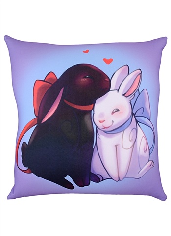 Подушка-антистресс Аниме Кролики с сердечком (30х30) чехол для карточек аниме кролики с сердечком
