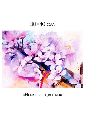 Набор для творчества. Алмазные узоры Нежные цветки, 30 х 40 см