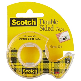 Клейкая лента Scotch двухсторонняя 12 мм х 6.3 м клейкая лента 3m scotch giftwrap 15 7100093925