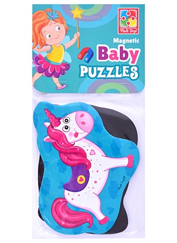 мягкие магнитные baby puzzle львенок и обезьянка Мягкие магнитные Baby puzzle Фея и единорог