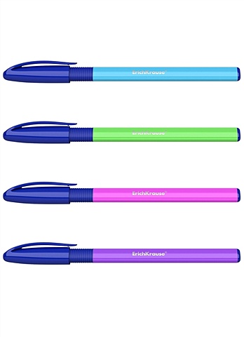 Ручка шариковая синяя U-109 Neon Stick&Grip, Ultra Glide Technology 1,0мм, ErichKrause ручка шариковая erichkrause u 109 pastel stick