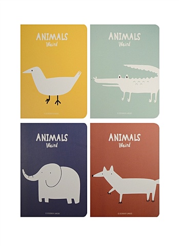 Записная книжка А6 24л кл. Weird animals карт.обл., сшивка, ассорти, Languo