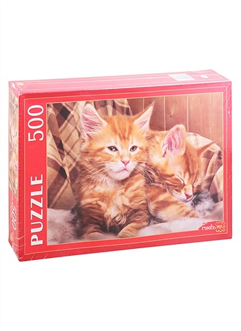Пазл Рыжие котята мейн-куна, 500 элементов пазл рыжий кот 500 деталей рыжие котята мейн куна