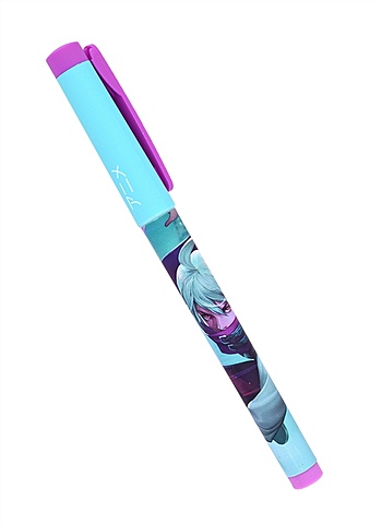 Ручка шариковая синяя Аниме. Парень-воин (Сэйнен) (цветной), soft touch сумка шоппер аниме парень воин сэйнен цветная