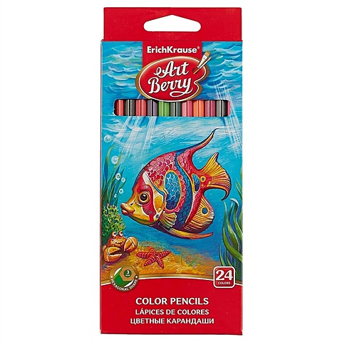 Цветные карандаши Art Berry, 24 штуки карандаши цветные сибирский кедр звери 24 цвета шестигранные 729988
