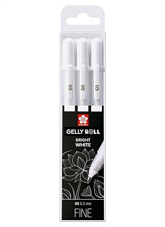 цена Ручки гелевые белые 03шт Gelly Roll 0.5мм