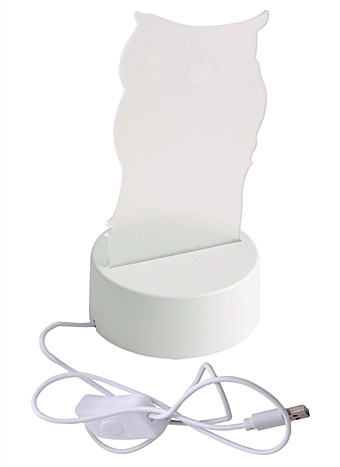 Светильник LED 3D Сова (19х10) (ПВХ бокс) светильник led сова 12 см