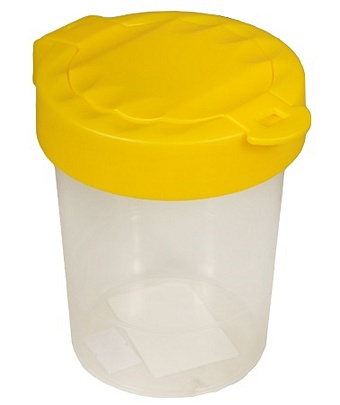 Стакан-непроливайка Премиум гидрозатвор пластиковый с резинкой и крышкой