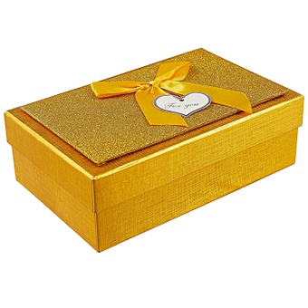 Подарочная коробка «Металлик золото», средняя