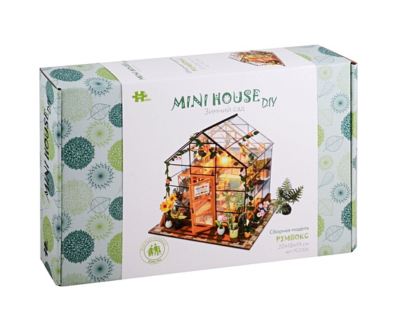 Сборная модель Румбокс MiniHouse. Зимний сад конструктор интерьер в миниатюре хижина 21 ого века