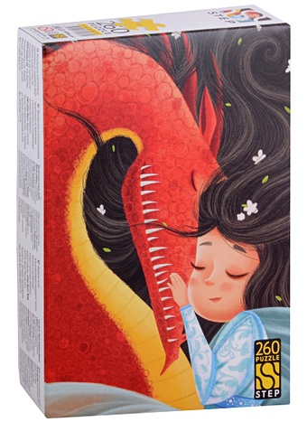 Пазл Девочка и дракон, 260 деталей пазлы деревянные соник и хэллоуин детская логика