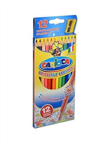 Карандаши цветные 12 цветов CARIOCA цветные карандаши play doh 12 цветов
