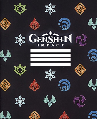 Тетрадь 48л кл. Logo Genshin Impact