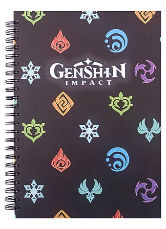 Скетчбук А5 60л Logo Genshin Impact набор genshin impact скетчбук xiao наклейки