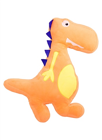 цена Мягкая игрушка Динозаврик оранжевый, 35 см