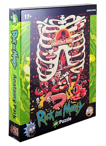 Пазл Rick&Morty / Рик и Морти Анатомия, 1000 деталей набор из двух бокалов rick and morty рик и морти крик 570 мл стекло