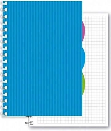 Тетрадь, 120 листов, А6 (10,5*14,5), клетка, Notebook, Голубая, пластиковая обложка, с разделителями, на спирали тетрадь 120 листов а6 10 5 14 5 клетка notebook голубая пластиковая обложка с разделителями на спирали