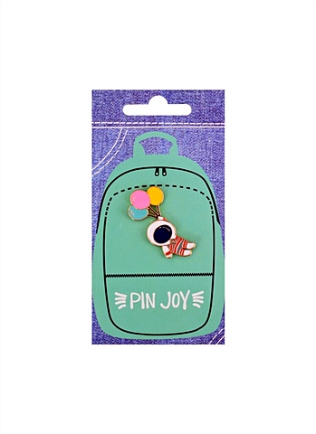 Значок Pin Joy Космонавт с воздушными шариками значок pin joy котик космонавт металл