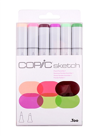 Набор маркеров Copic Sketch цветочные 1 6цв набор маркеров copic sketch основные цвета 6цв