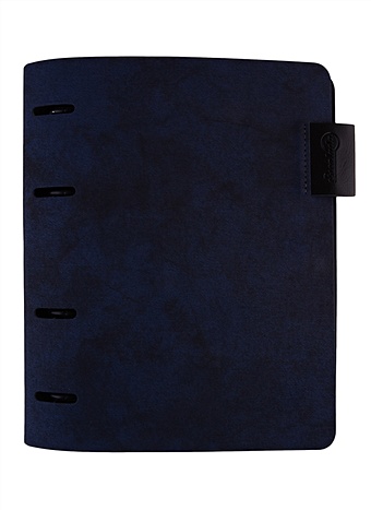 Папка-обложка для тетради со сменными блоками А5 Джинс Делавэ, темно-синий, 4 кольца