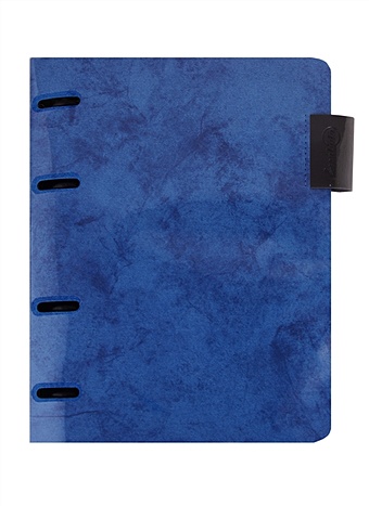 Папка-обложка для тетради со сменными блоками А5 Джинс Делавэ синий, 4 кольца