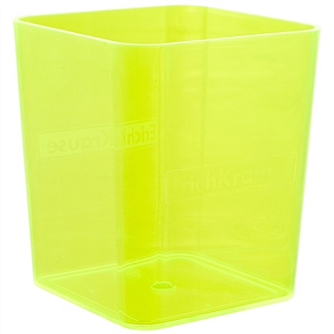 Стакан для пишущих принадлежностей Base, Neon, пластик, желтый стакан для пишущих принадлежностей base glitter пластик голубой