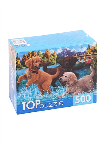 Пазл TOPpuzzle Игривые щенки, 500 элементов пазлы toppuzzle щенки лабрадора 500 элементов