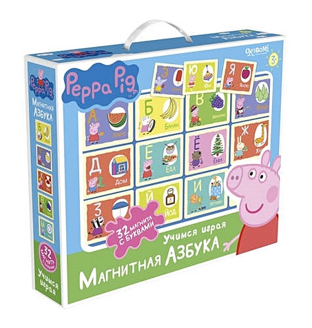 Игра настольная, т.м. Peppa Pig, Магнитная азбука 02540 peppa pig настольная игра магнитная считалочка