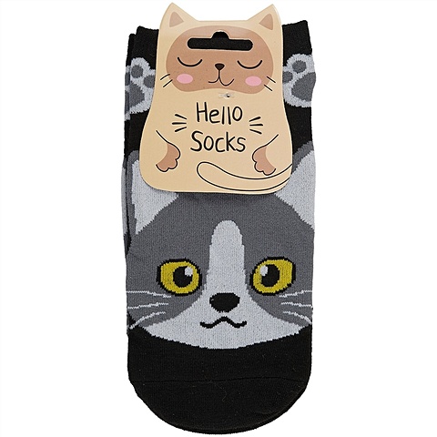 Носки Hello Socks Котики и лапки (36-39) (текстиль) носки hello socks зверюшки в горошек 36 39 текстиль 12 30495 110