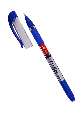 Ручка шариковая синяя Style 0,7мм, грип, Luxor
