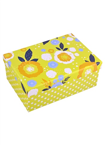 Коробка подарочная Цветочки 19*12.5*8см. картон коробка подарочная с днем рождения синяя 19 12 5 8см картон