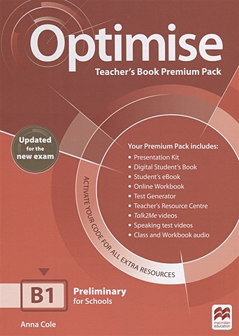 Cole A. Optimise B1. Teacher s Book Premium Pack манн малкольм optimise b1 teachers book premium pack