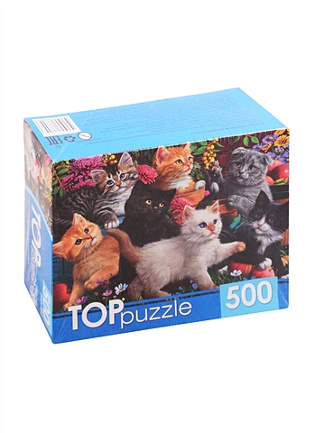 пазл пушистые помощники 500 элементов toppuzzle хтп500 6811 Пазл TOPpuzzle Игривые котята, 500 элементов