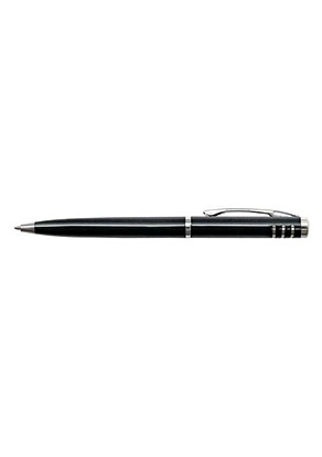 Ручка шариковая автоматическая синяя Silver Standard 0,7мм, корпус металл.черный, BERLINGO ручка шариковая автоматическая синяя silver standard 0 7мм корпус металл бордо berlingo