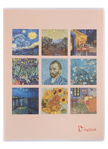 Тетрадь 80л кл. Винсент Ван Гог. Картины ПВХ-обложка, тонир.внутр.блок