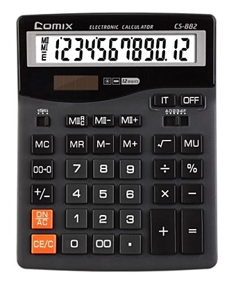 Калькулятор, COMIX 12-разрядный бухгалт. двойн. память CS-88