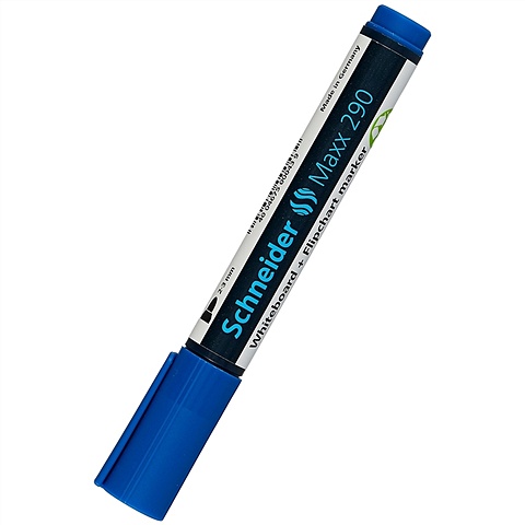 Маркер для белых досок и флипчартов синий Maxx 290, пулевидный, 3мм, SCHNEIDER маркер для досок think 2 мм черный
