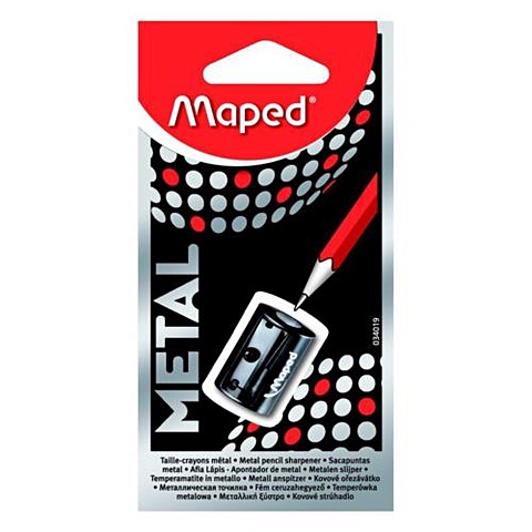 Точилка металлическая Maped Metal одно отверстие точилка maped metal металлическая классический дизайн